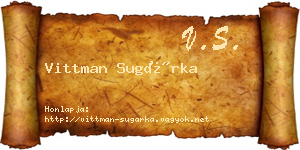 Vittman Sugárka névjegykártya